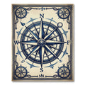 Vintage Nautical Compass Navy Anchor Art Rug
