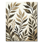 Neutral Earthy Leaf Branches Rug