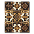 Brown Tan Cross and Pot Talavera Rug