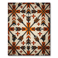 Geometric Burnt Orange Arrow Southwest Rug