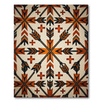 Geometric Burnt Orange Arrow Southwest Rug