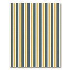Modern Mustard Yellow Navy Striped Rug