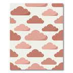 Dusty Rose Minimalist Cloudscape Area Rug