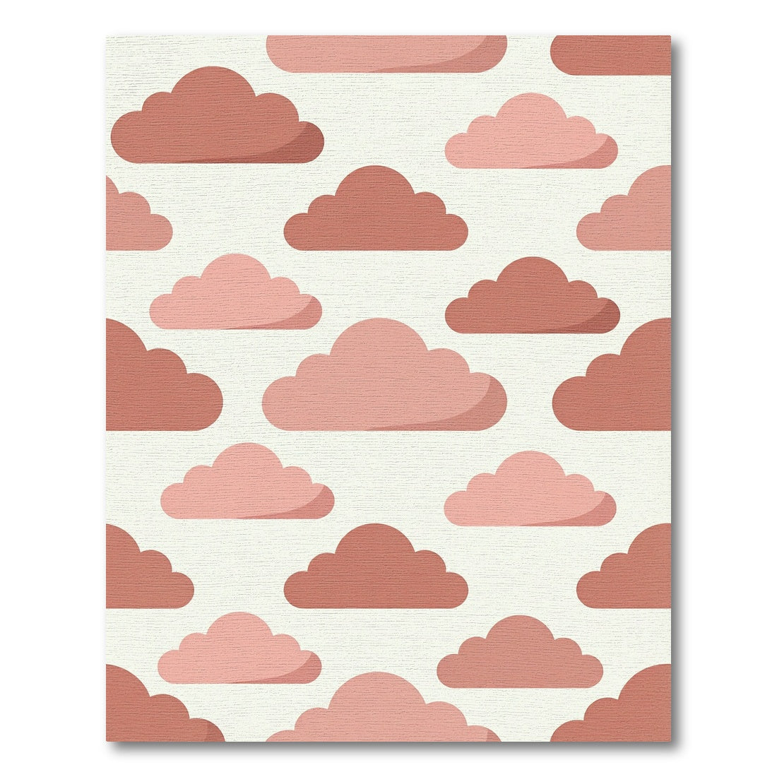 Dusty Rose Minimalist Cloudscape Area Rug