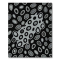 Modern Gray Abstract Organic Cell Rug