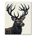 Majestic Antlered Stag Earth Tone Rug