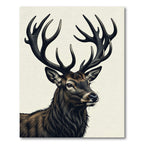 Majestic Antlered Stag Earth Tone Rug