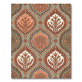 Vintage Peach Oval Floral Medallion Rug
