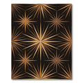 Golden Starburst Rays On Black Rug