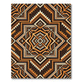 Bold Earthy Geometric Aztec Medallion Rug