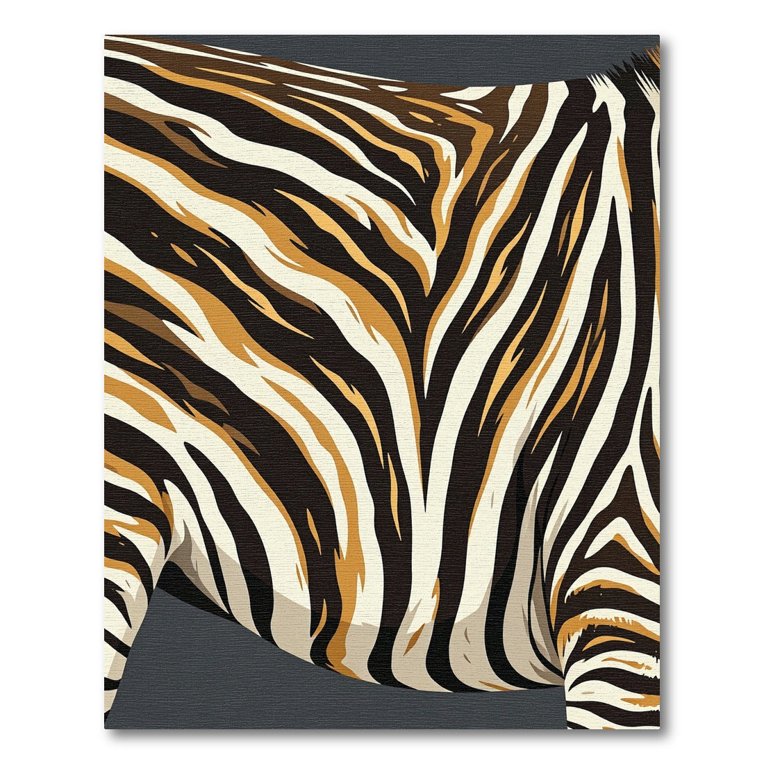 Bold Ochre and Cream Tiger Stripe Rug