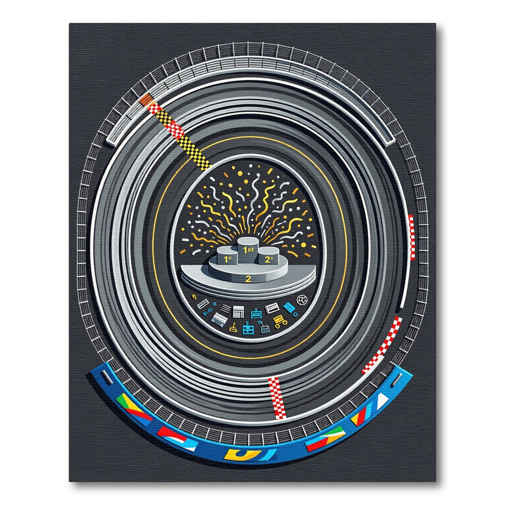 Contemporary Grand Prix Racing Podium Rug