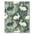 Forest Green Bunny Woodland Sage Rug