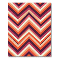 Retro Zigzag Chevron Orange Pink Rug