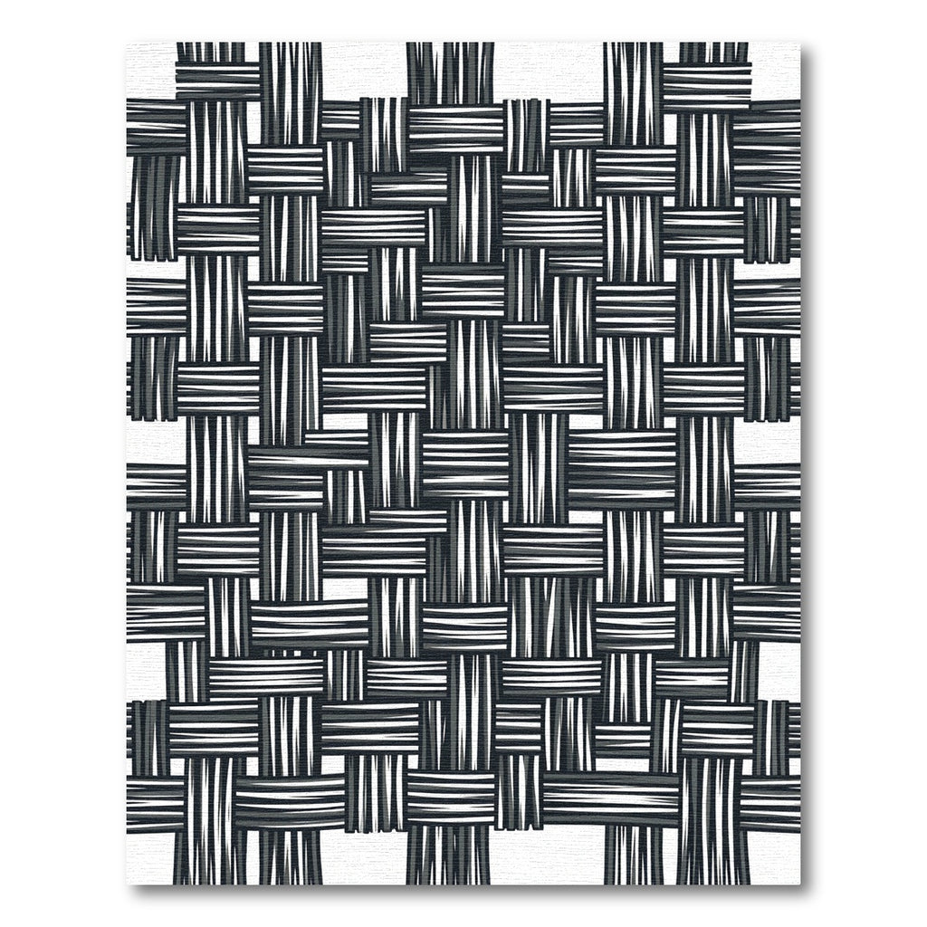 Monochromatic Woven Texture Grid Rug