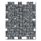 Monochromatic Woven Texture Grid Rug