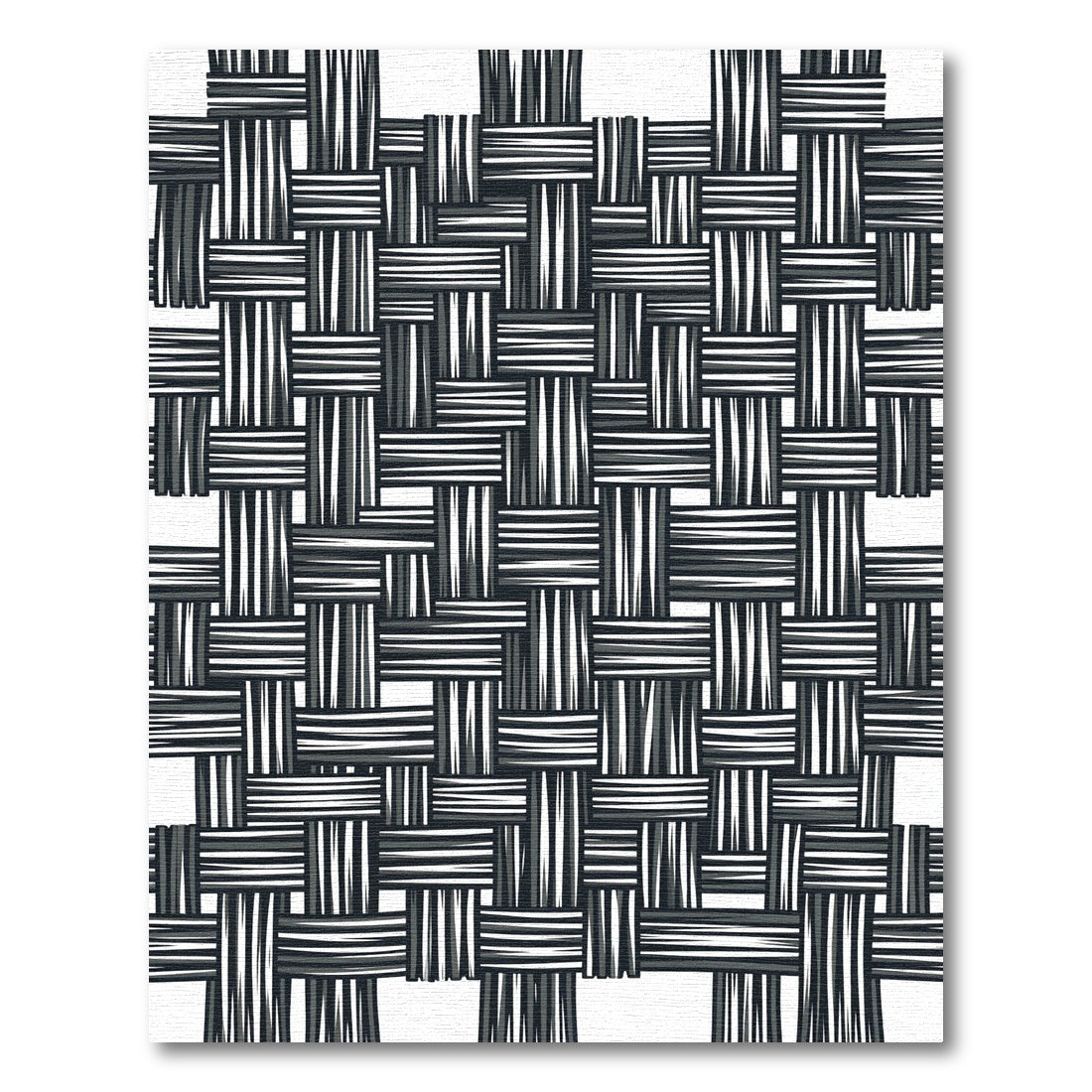 Monochromatic Woven Texture Grid Rug