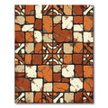 Rustic Terracotta Cracking Tile Mosaic Rug