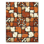Rustic Terracotta Cracking Tile Mosaic Rug