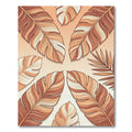 Earthy Tone Layered Feather Cascade Rug