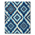 Deep Blue Diamond Tribal Diamond Rug