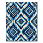 Deep Blue Diamond Tribal Diamond Rug