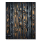 Charred Dark Wood Grain Texture Rug