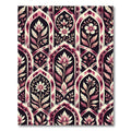 Ornate Pink Floral Archway Botanical Rug
