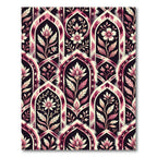 Ornate Pink Floral Archway Botanical Rug