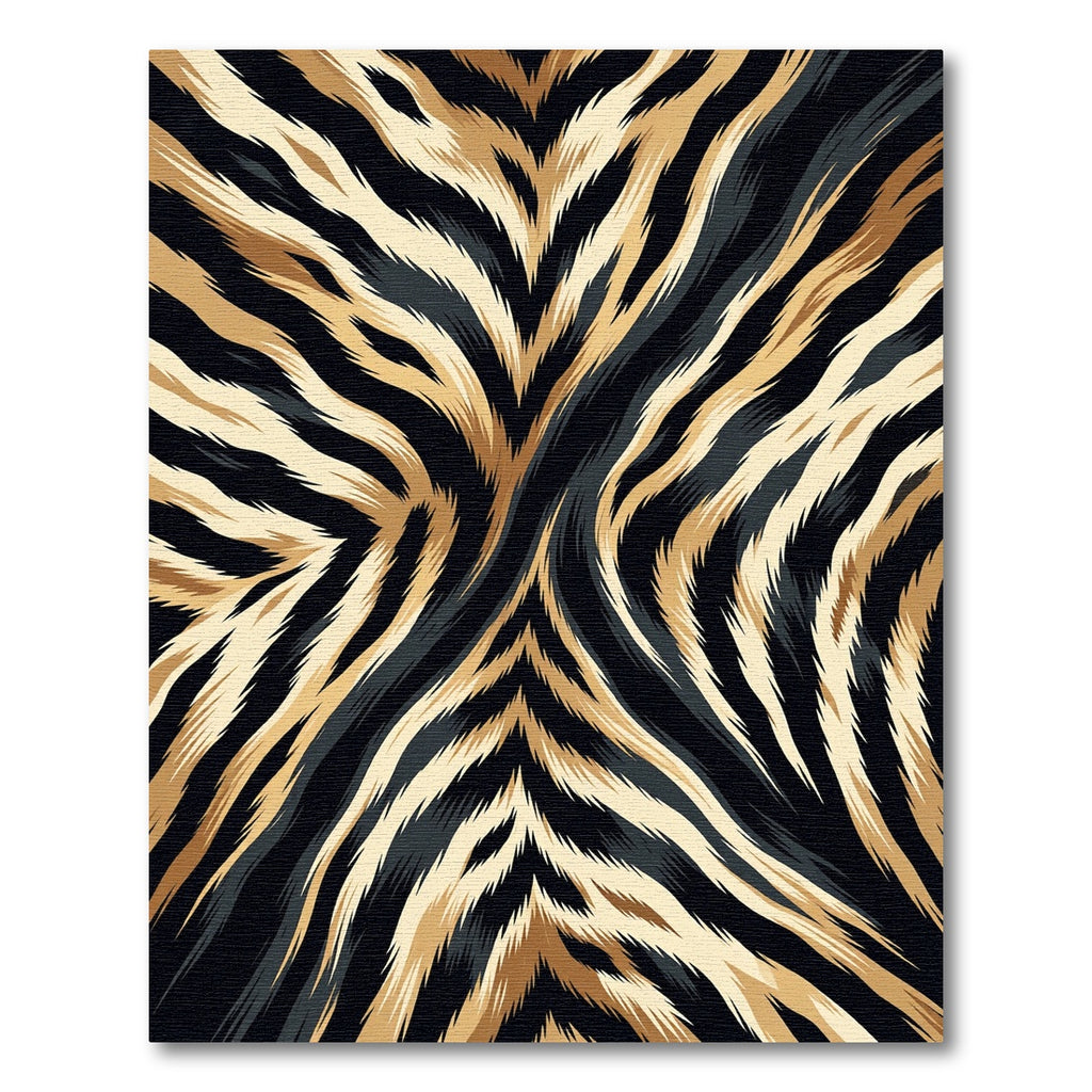 Bold Golden Tiger Stripe Rug