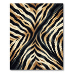 Bold Golden Tiger Stripe Rug
