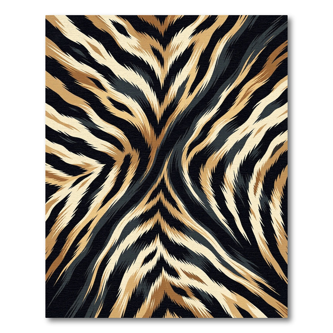 Bold Golden Tiger Stripe Rug