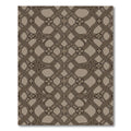 Brown Intertwined Geometric Trellis Rug