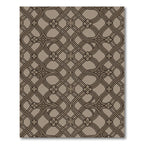 Brown Intertwined Geometric Trellis Rug