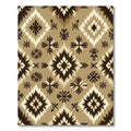 Earthy Tone Abstract Geometric Diamond Rug