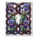 Art Nouveau Iris Floral Border Rug