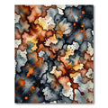 Abstract Watercolor Splatter Orange Gray Rug