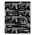 Tactical Monochrome Rifle Components Rug