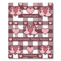 Blush Pink Dancing Girls Gingham Heart Rug