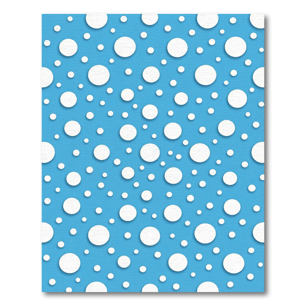 Bright Blue Scattered Circles Rug
