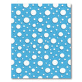 Bright Blue Scattered Circles Rug