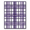 Contemporary Violet Geometric Plaid Grid Rug