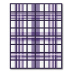 Contemporary Violet Geometric Plaid Grid Rug