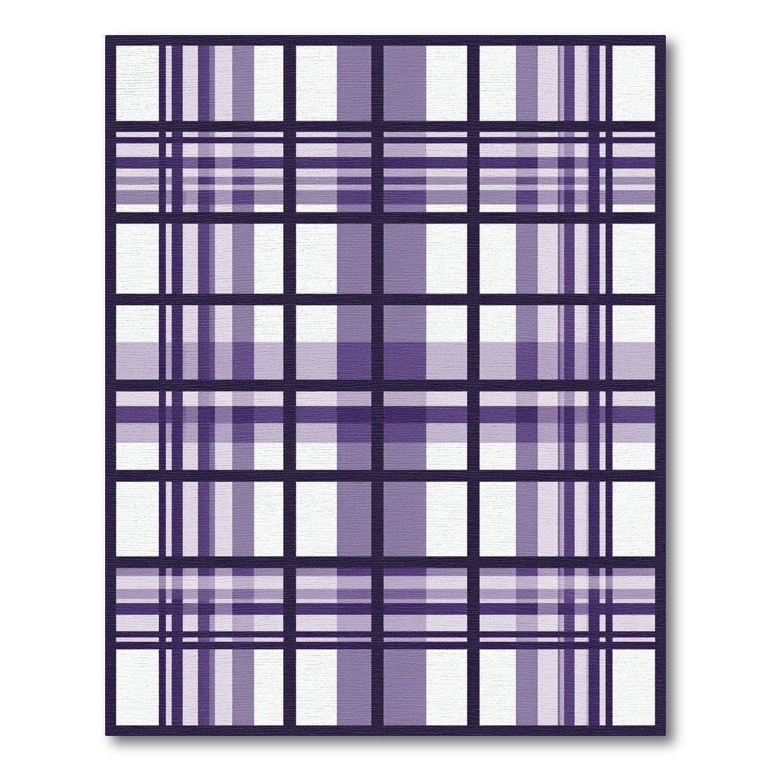 Contemporary Violet Geometric Plaid Grid Rug