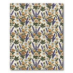 Tan Rose Lavender Daisy Bouquet Rug