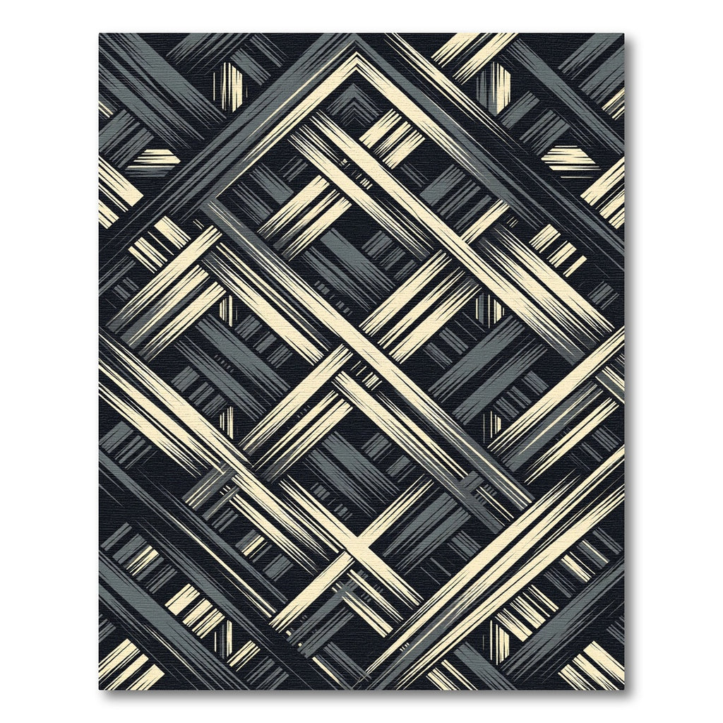 Textured Intersecting Tan Slate Lines Rug