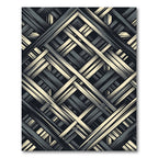 Textured Intersecting Tan Slate Lines Rug