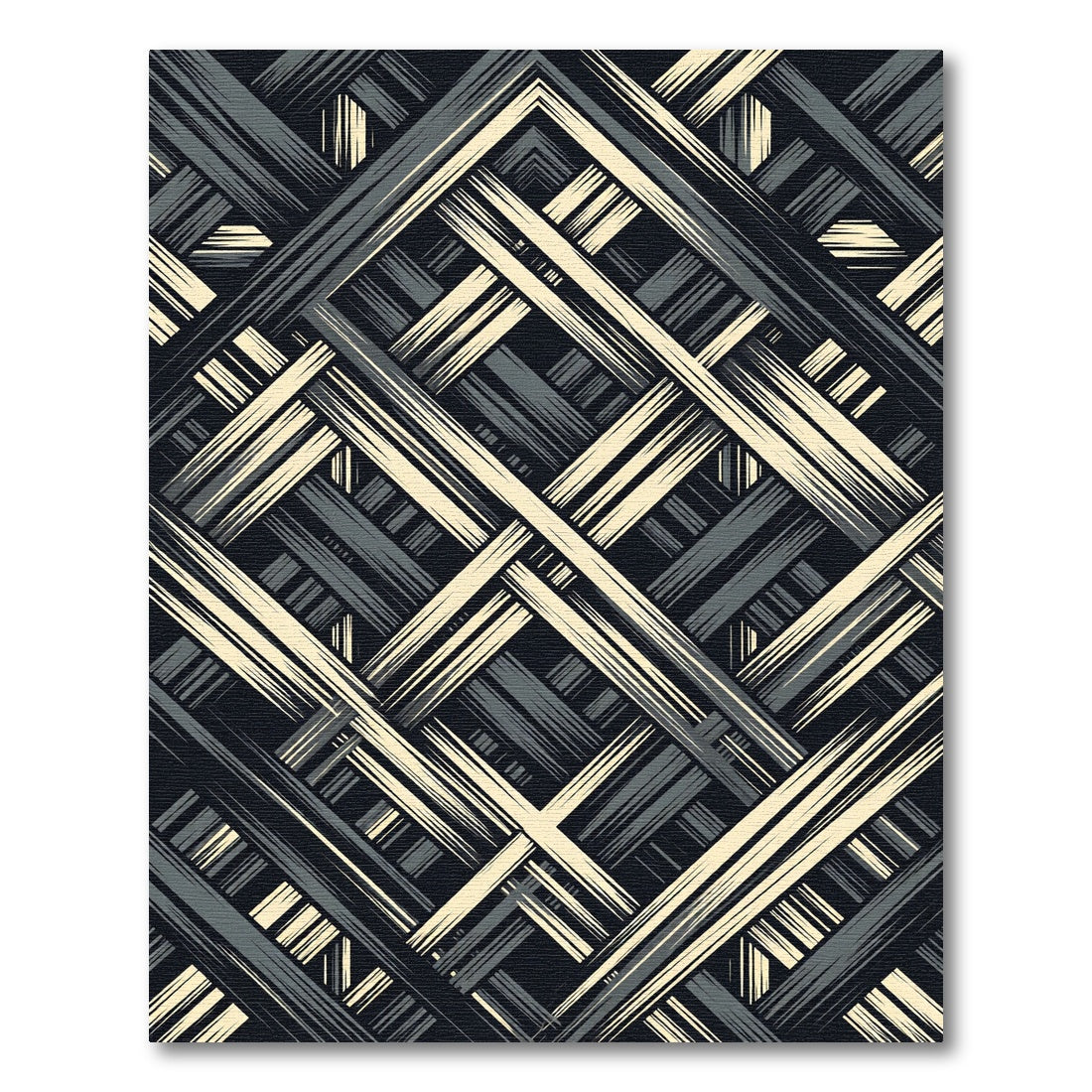 Textured Intersecting Tan Slate Lines Rug