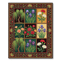 Botanical Garden Willow and Iris Grid Rug