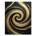 Luxurious Golden Swirl Abstract Flow Rug